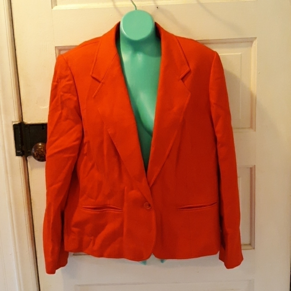 Vintage red Pendleton blazer business sz 14 wool